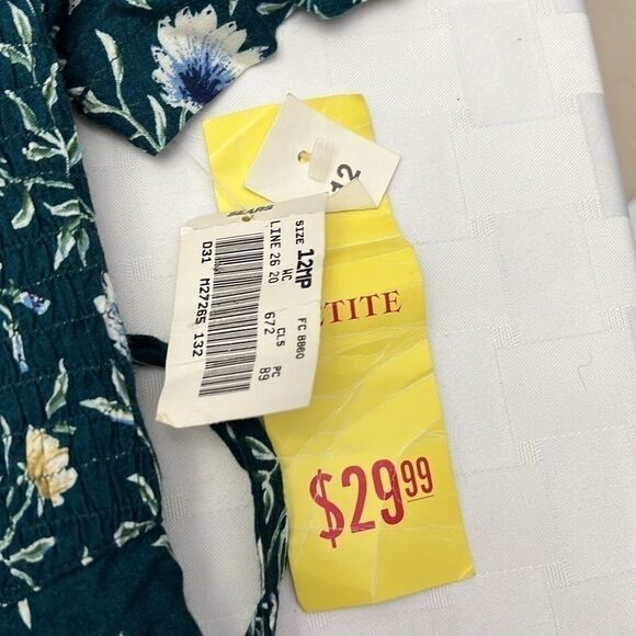 Vintage NWT JC Penny Halmode Petite Romper/Jumpsuit with Shoulder Pads - Picture 5 of 7